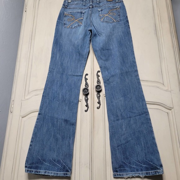 Buckle BKE Wendi Lowrise Flare Distressed Thick Stitch Jeans✨️sz 28 x 33 1/2 - Picture 12 of 13